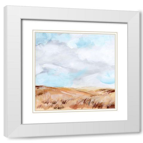 Fields of Wheat II White Modern Wood Framed Art Print with Double Matting by Parker, Jennifer Paxton