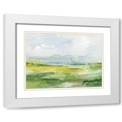 Watery Lowlands II White Modern Wood Framed Art Print with Double Matting by Barnes, Victoria