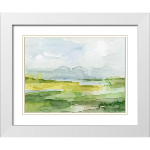 Watery Lowlands II White Modern Wood Framed Art Print with Double Matting by Barnes, Victoria