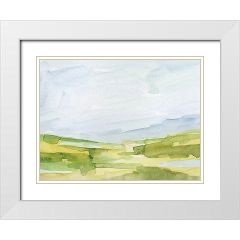 Watery Lowlands IV White Modern Wood Framed Art Print with Double Matting by Barnes, Victoria