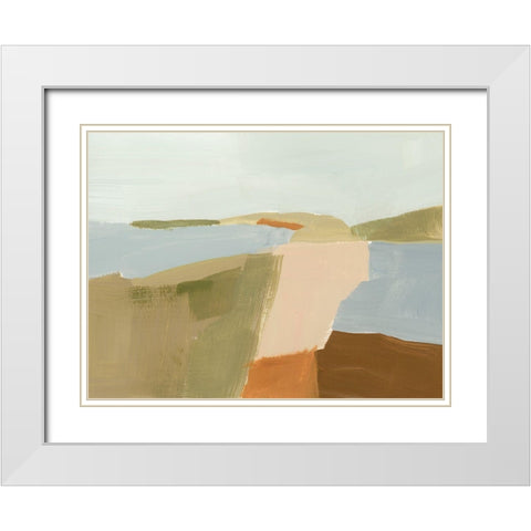 Stacked Landscape II White Modern Wood Framed Art Print with Double Matting by Barnes, Victoria