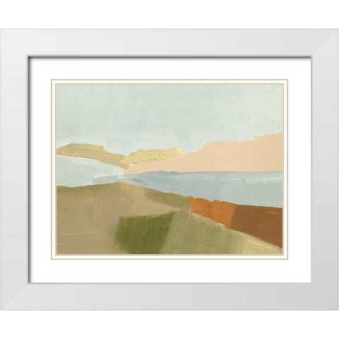 Stacked Landscape III White Modern Wood Framed Art Print with Double Matting by Barnes, Victoria