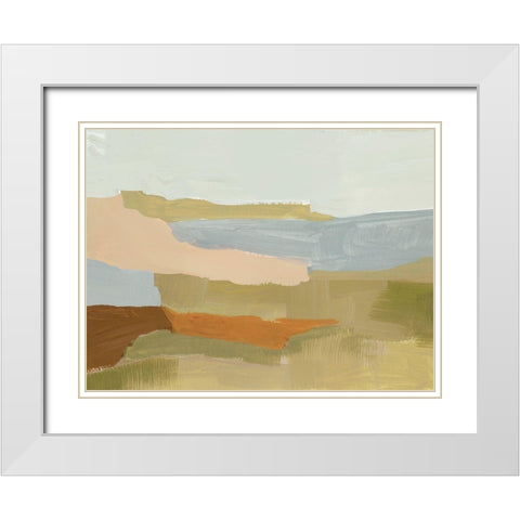Stacked Landscape IV White Modern Wood Framed Art Print with Double Matting by Barnes, Victoria