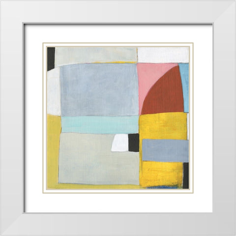 Mediterranean Abstract I White Modern Wood Framed Art Print with Double Matting by Fuchs, Jodi