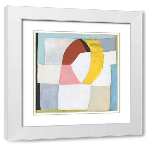 Mediterranean Abstract II White Modern Wood Framed Art Print with Double Matting by Fuchs, Jodi