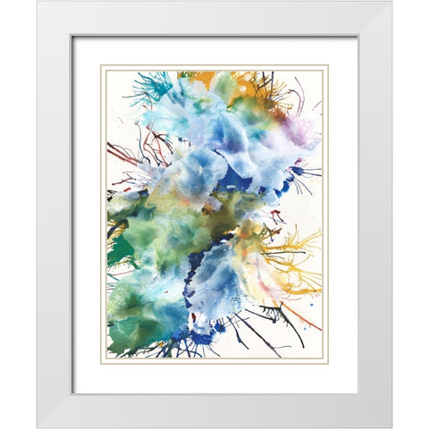 Like An Iris I White Modern Wood Framed Art Print with Double Matting by Fuchs, Jodi