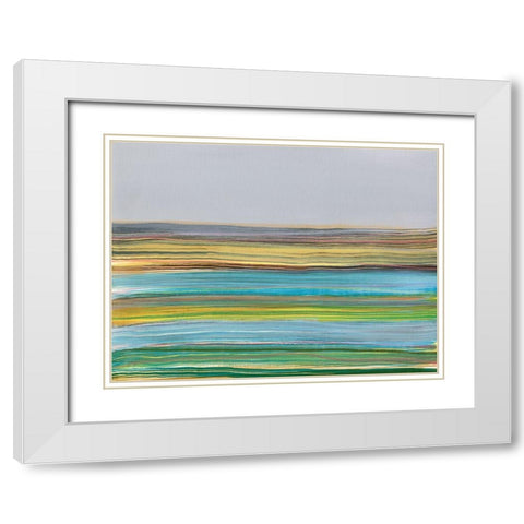Parallel Striae I White Modern Wood Framed Art Print with Double Matting by Fuchs, Jodi