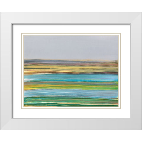 Parallel Striae I White Modern Wood Framed Art Print with Double Matting by Fuchs, Jodi