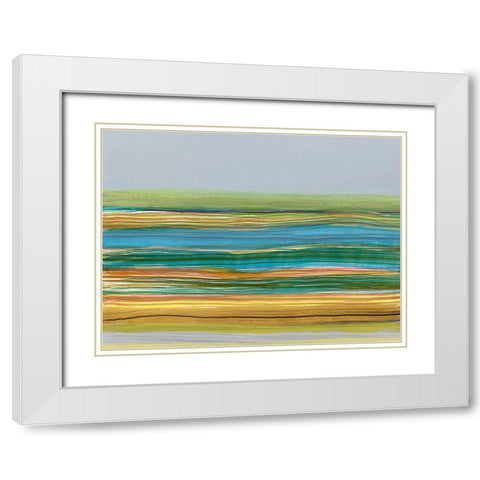 Parallel Striae II White Modern Wood Framed Art Print with Double Matting by Fuchs, Jodi