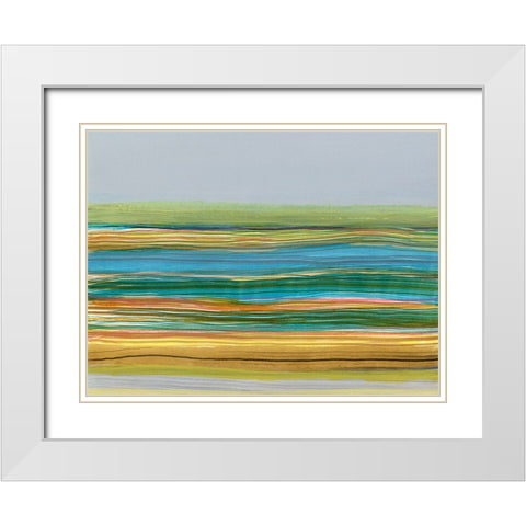 Parallel Striae II White Modern Wood Framed Art Print with Double Matting by Fuchs, Jodi