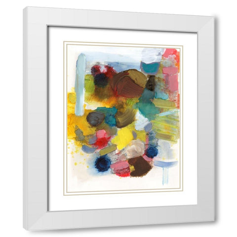 Everything at Once I White Modern Wood Framed Art Print with Double Matting by Fuchs, Jodi