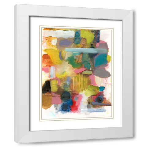 Everything at Once II White Modern Wood Framed Art Print with Double Matting by Fuchs, Jodi