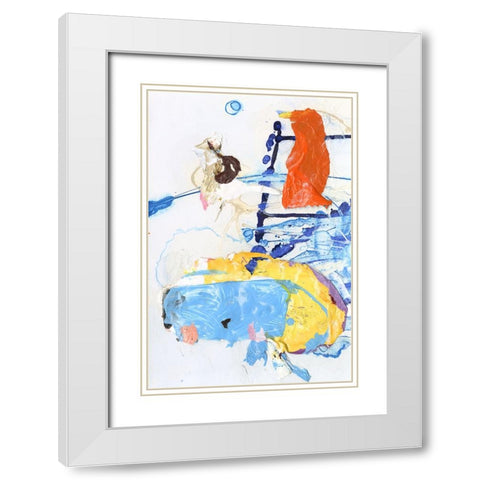 Evidence I White Modern Wood Framed Art Print with Double Matting by Fuchs, Jodi
