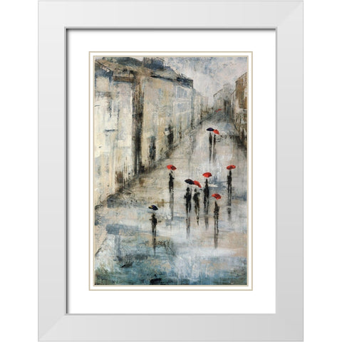 Promenade White Modern Wood Framed Art Print with Double Matting by Schicker, Joshua