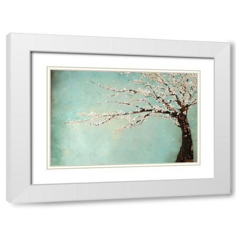 Windy Day White Modern Wood Framed Art Print with Double Matting by Taylor, Kari