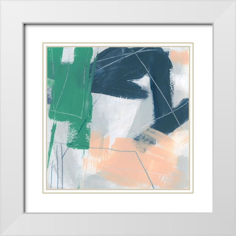 Diagonal Flight Plan II White Modern Wood Framed Art Print with Double Matting by Vess, June Erica