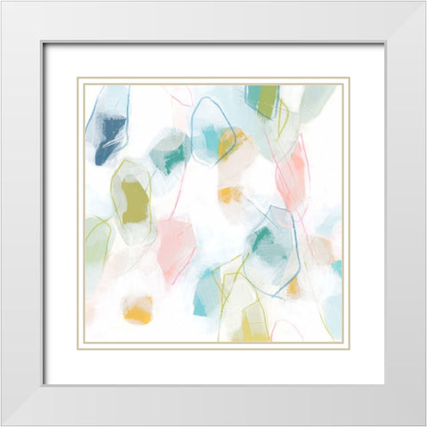 Fragmented Palette I White Modern Wood Framed Art Print with Double Matting by Vess, June Erica