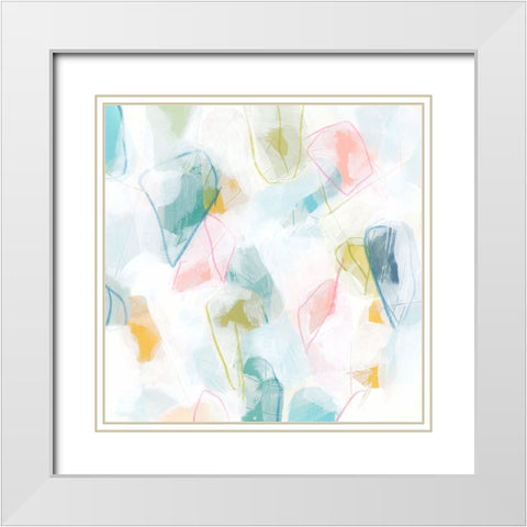 Fragmented Palette II White Modern Wood Framed Art Print with Double Matting by Vess, June Erica