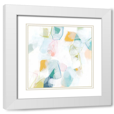 Fragmented Palette III White Modern Wood Framed Art Print with Double Matting by Vess, June Erica