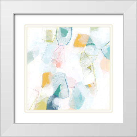 Fragmented Palette III White Modern Wood Framed Art Print with Double Matting by Vess, June Erica