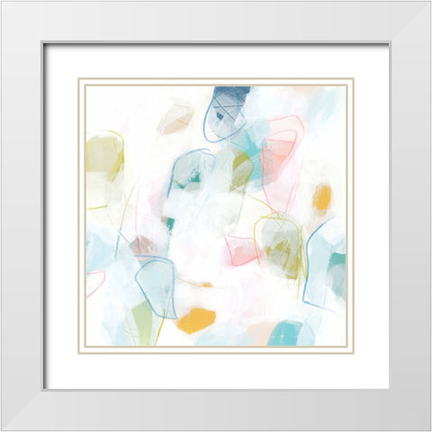 Fragmented Palette IV White Modern Wood Framed Art Print with Double Matting by Vess, June Erica