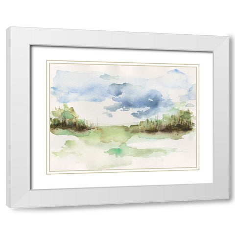 Brush Thickets I White Modern Wood Framed Art Print with Double Matting by Moore, Regina