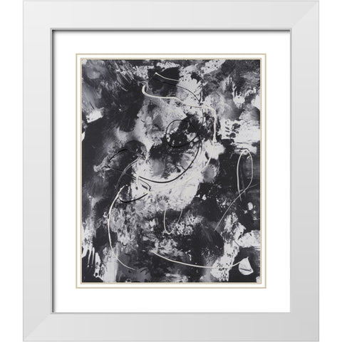 Radical Mix I White Modern Wood Framed Art Print with Double Matting by Moore, Regina