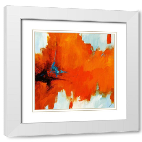 Red Tail III White Modern Wood Framed Art Print with Double Matting by Edmunds, Sydney