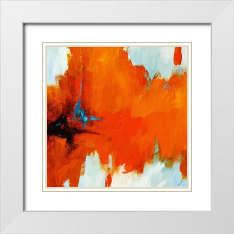 Red Tail III White Modern Wood Framed Art Print with Double Matting by Edmunds, Sydney