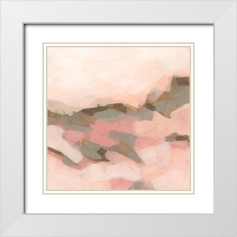 Desert Rose Valley II White Modern Wood Framed Art Print with Double Matting by Vess, June Erica