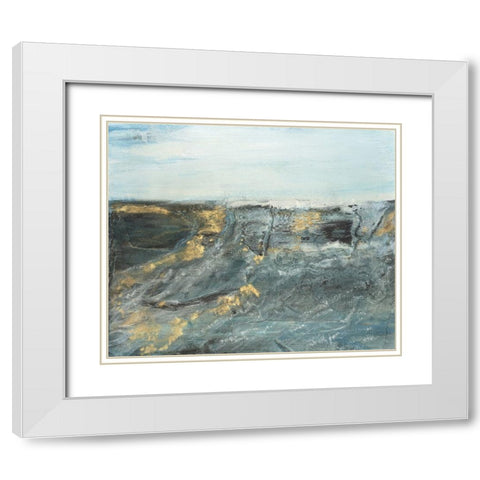 Flow of Love in Ocean I White Modern Wood Framed Art Print with Double Matting by Bramma, Lila