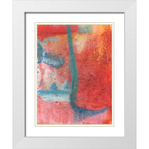 Spring Step II White Modern Wood Framed Art Print with Double Matting by Kaelber, Renee