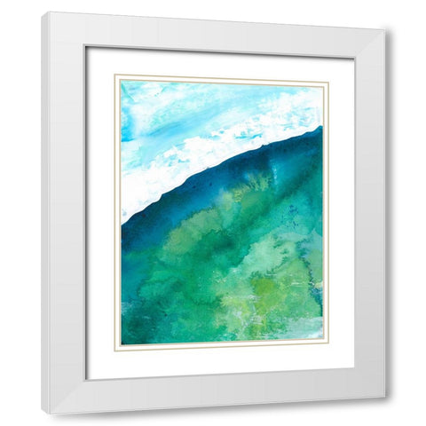 New Air II White Modern Wood Framed Art Print with Double Matting by Kaelber, Renee