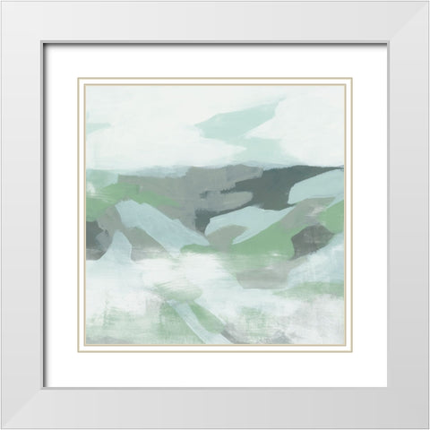 Green Muir II White Modern Wood Framed Art Print with Double Matting by Vess, June Erica
