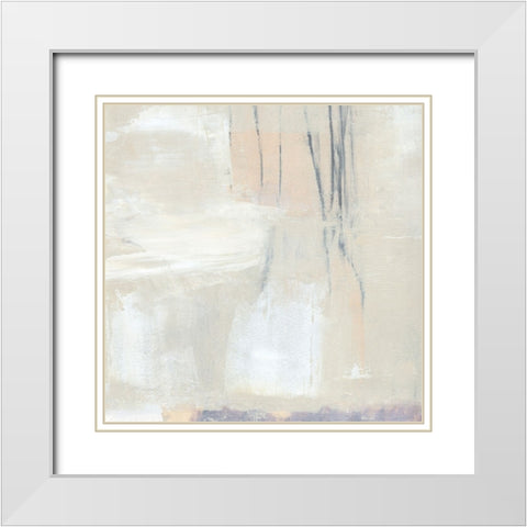 Stucco White II White Modern Wood Framed Art Print with Double Matting by Warren, Annie