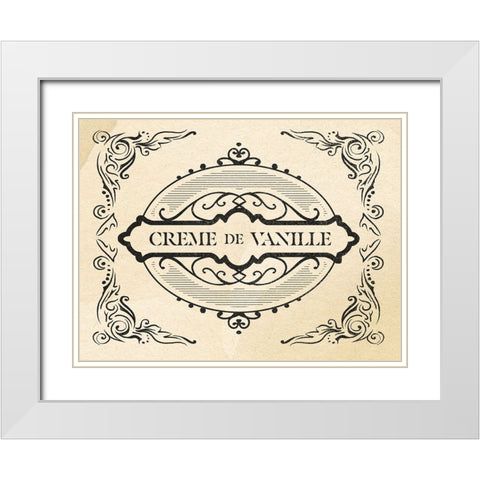 Antique French Label II White Modern Wood Framed Art Print with Double Matting by Green, Jacob