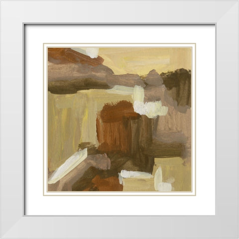 Yellow Dawn III White Modern Wood Framed Art Print with Double Matting by Wang, Melissa