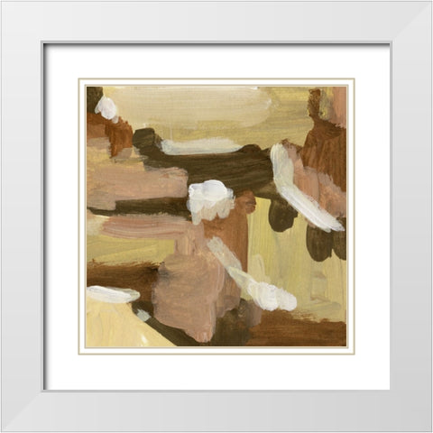 Yellow Dawn IV White Modern Wood Framed Art Print with Double Matting by Wang, Melissa