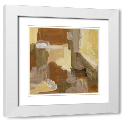 Yellow Dawn VI White Modern Wood Framed Art Print with Double Matting by Wang, Melissa