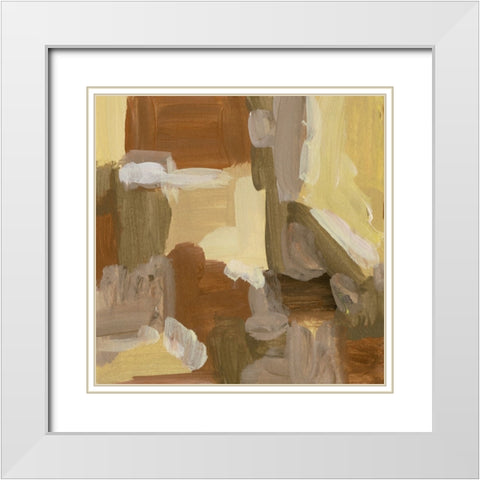Yellow Dawn VI White Modern Wood Framed Art Print with Double Matting by Wang, Melissa