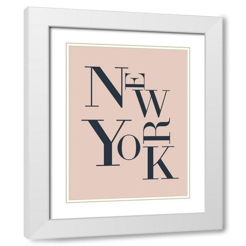 City Center Type I White Modern Wood Framed Art Print with Double Matting by Green, Jacob