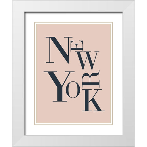 City Center Type I White Modern Wood Framed Art Print with Double Matting by Green, Jacob