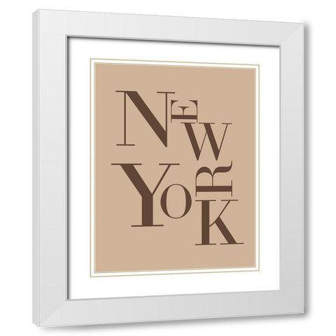 Neutral City Center Type I White Modern Wood Framed Art Print with Double Matting by Green, Jacob