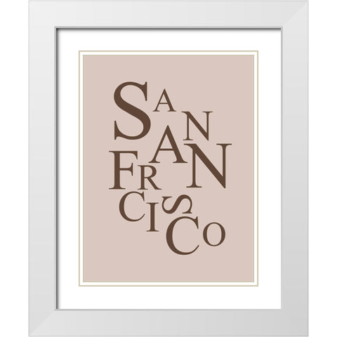 Neutral City Center Type II White Modern Wood Framed Art Print with Double Matting by Green, Jacob