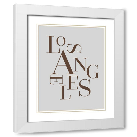 Neutral City Center Type III White Modern Wood Framed Art Print with Double Matting by Green, Jacob