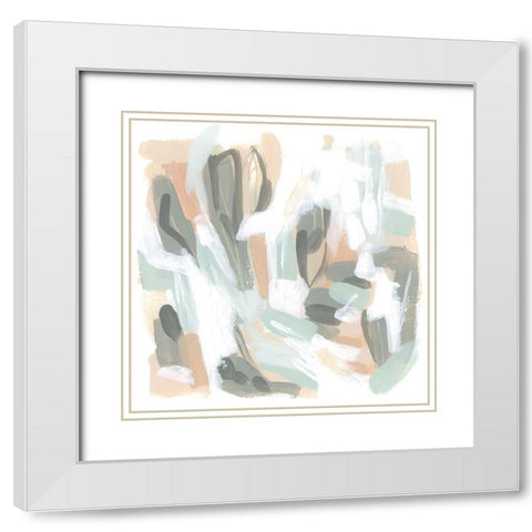 Riff Time II White Modern Wood Framed Art Print with Double Matting by Vess, June Erica