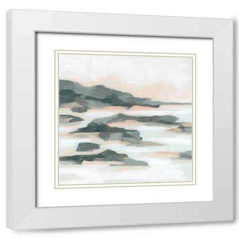 Stone Inlet I White Modern Wood Framed Art Print with Double Matting by Vess, June Erica