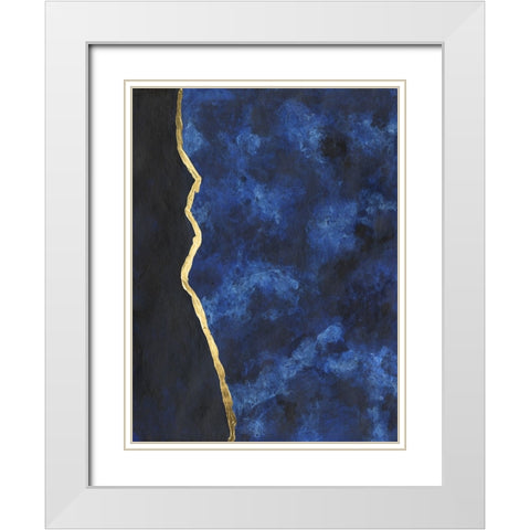 Gilt Indigo II White Modern Wood Framed Art Print with Double Matting by Willett, Michael