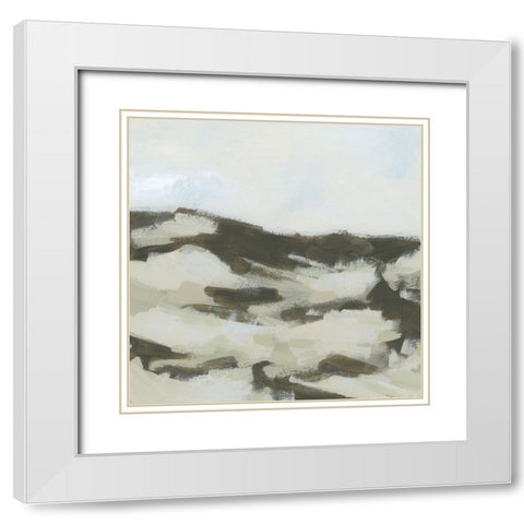 Neutral Dune I White Modern Wood Framed Art Print with Double Matting by Vess, June Erica