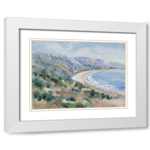 Coastal Mist II White Modern Wood Framed Art Print with Double Matting by OToole, Tim